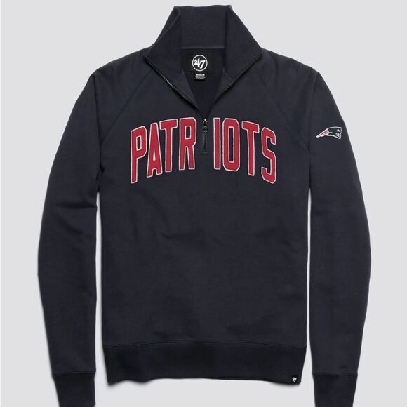 47 Brand New England Patriots Harris Scrimage Pullover Half Zip Hoodie. Medium. - Picture 1 of 10